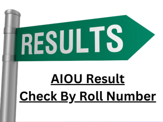 AIOU Result Check By Roll Number